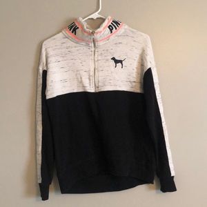 Pink quarter zip sweater